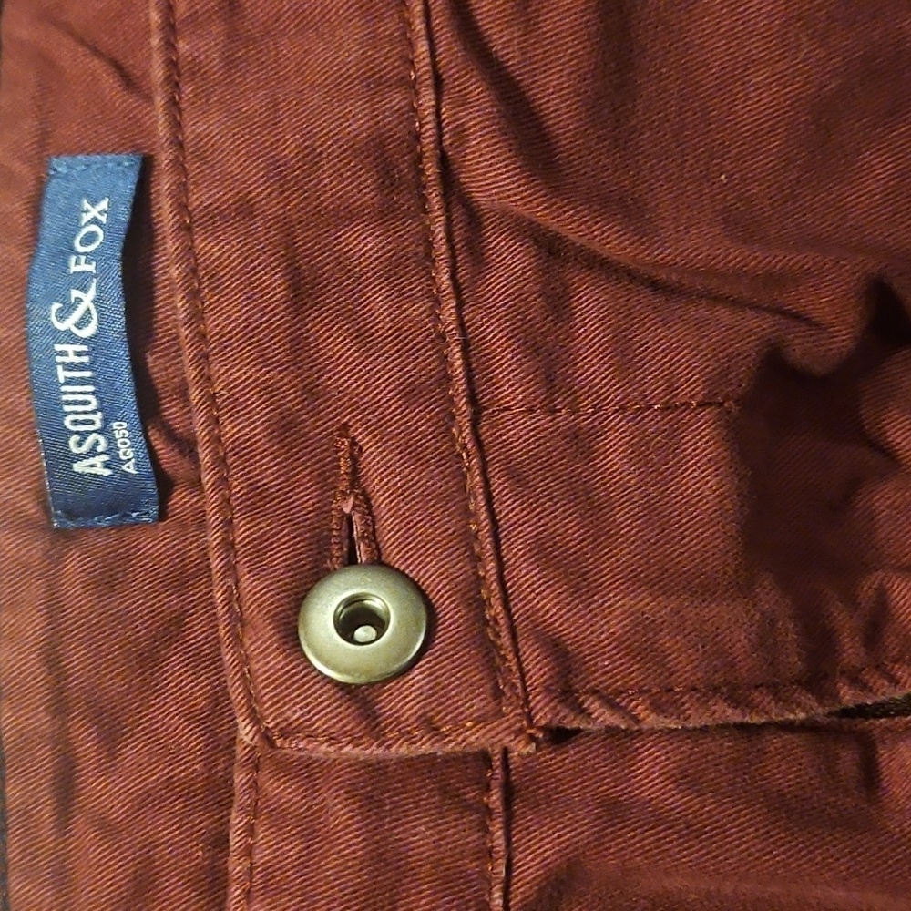 Asquith & Fox Chino Slacks - Maroon- 36L